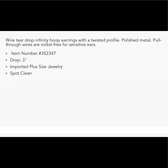 ➰NWT Infinity Hoop Earrings➰ - Picture 3 of 3